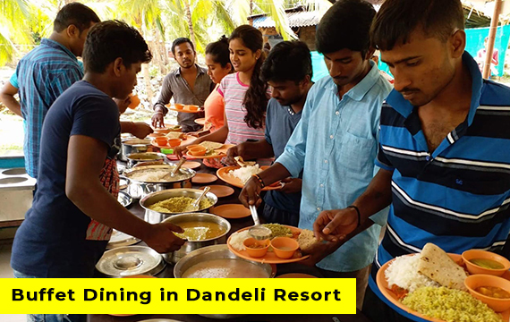 buffet dining in dandeli resort